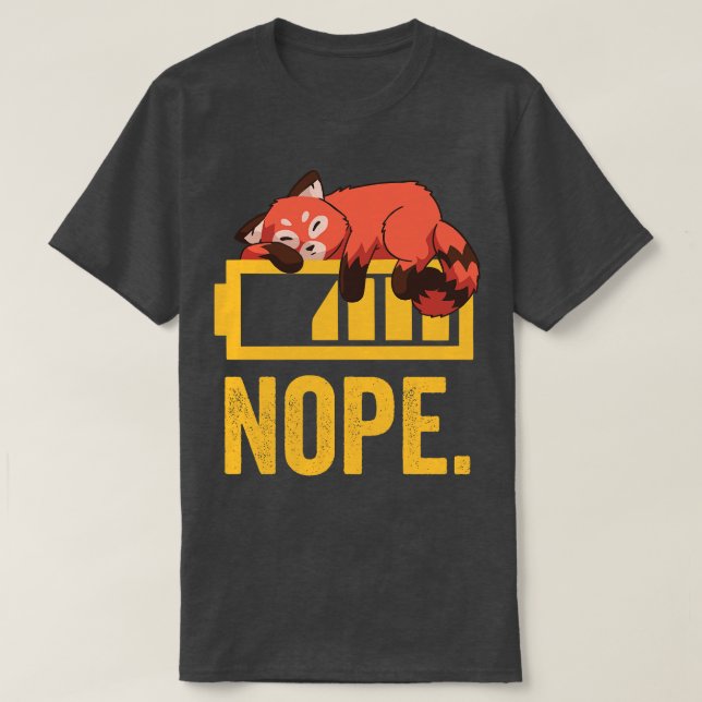 Funny Red Panda Lazy 3 T Shirt (Design framsida)