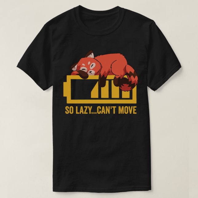Funny Red Panda Lazy T Shirt (Design framsida)