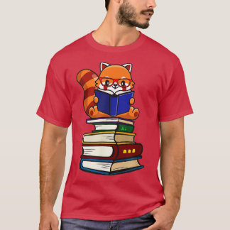 Funny Red Panda Reading1 T Shirt