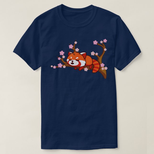 Funny Red Panda Sleeping T Shirt (Design framsida)