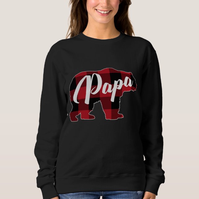 Funny Red Play Buffalo Bear Apparel, Pappa Pajama T Shirt (Framsida)