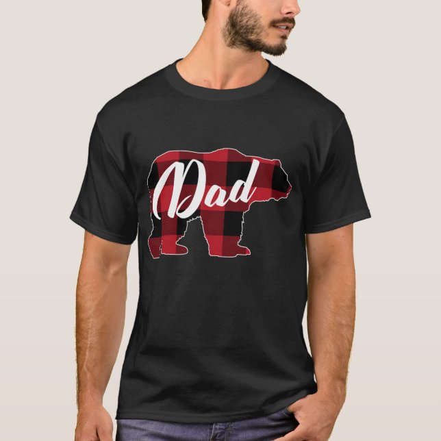 Funny Red Play Buffalo Bear Apparel, Pappa Pajama T Shirt (Framsida)