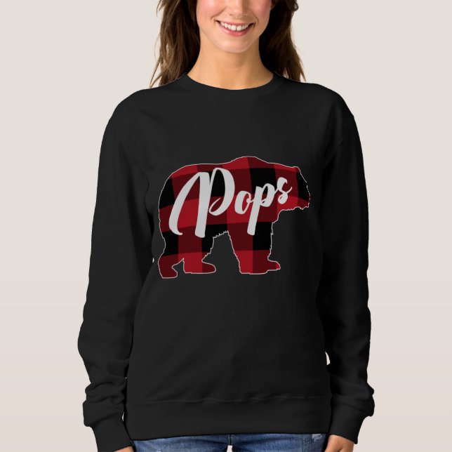 Funny Red Play Buffalo Bear Apparel, Pops Pajama T Shirt (Framsida)