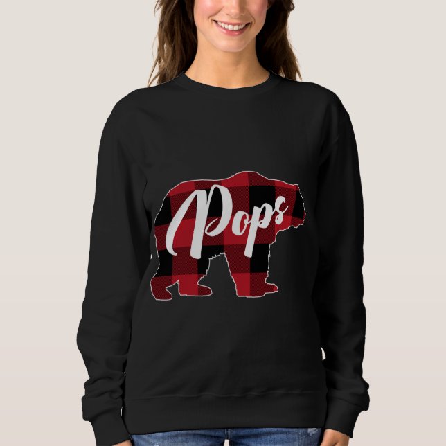 Funny Red Play Buffalo Bear Apparel, Pops Pajama T Shirt (Framsida)