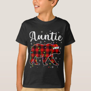 Funny Red Play jul Ljus Auntie Bear Julafton T Shirt