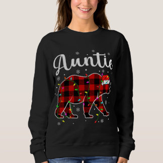 Funny Red Play jul Ljus Auntie Bear Julafton T Shirt