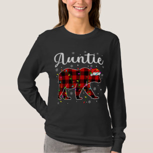Funny Red Play jul Ljus Auntie Bear Julafton T Shirt