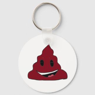 Funny Red Poop Emoji Keychain Nyckelring