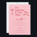 Funny Red Rosa Weenies & Tinis Martini Birthday Inbjudningar<br><div class="desc">Välj det här superskojet Funny Red Rosa Weenies & Tinis Martini Födelsedagsfest inbjudan-mallen med ett handritat Martini-glas och ett paket med avlyssnare! Det här är perfektens inbjudan till en underbar möhippa, bachelorette eller födelsedagsfest! Anpassa designen med din party-information och beställ dina inbjudningar och party-leveranser nu. Texten är anpassade. Du kan...</div>