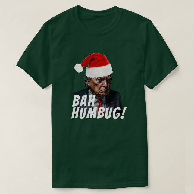 Funny Red Santa Hat Trump Ugly jul T Shirt (Design framsida)