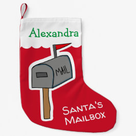 Funny Red Santa's Mailbox-Personlig Liten Julstrumpa