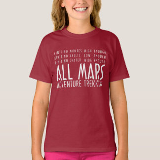 Funny Red White All Mars Trekking Äventyr T Shirt
