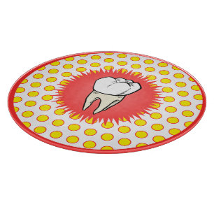 Funny Red White Gult Extraherad Molar Starburst