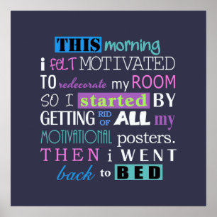 Funny Redekorera Demotivate Mörk Bakgrund-ID113 Poster