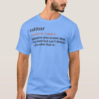 Funny redigerare Funny Gift Definition på ljus T Shirt