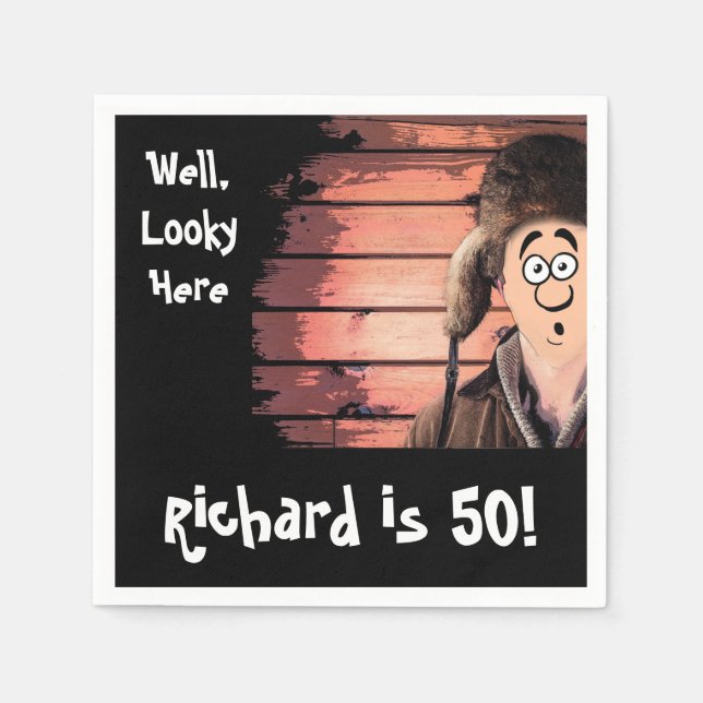 Funny Rednacks Hillbilly Födelsedagsfest Pappersservett (Framsidan)