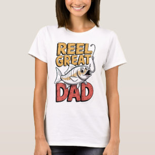 Funny Reel Underbar Pappa Fishing Fars dag T Shirt