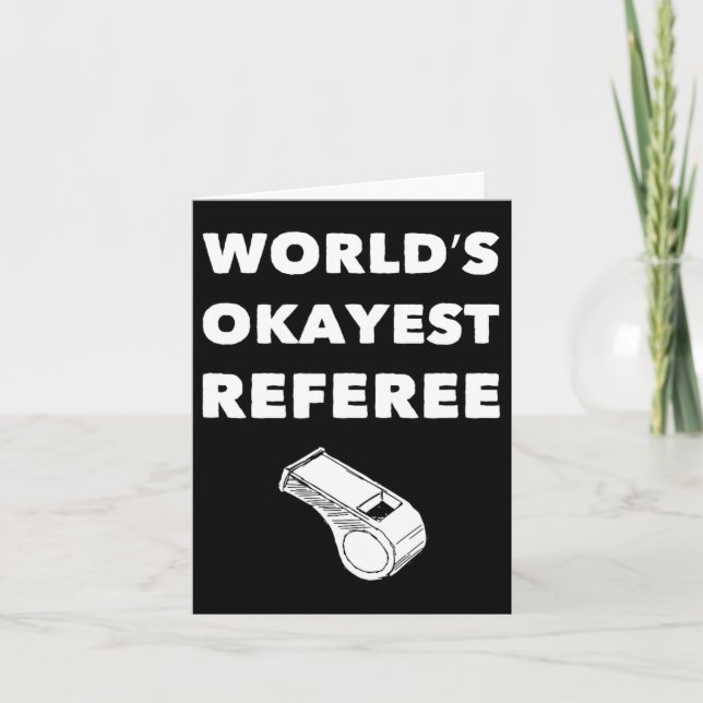 Funny Referee S - World's Okayest Referee - Black Kort (Framsida)