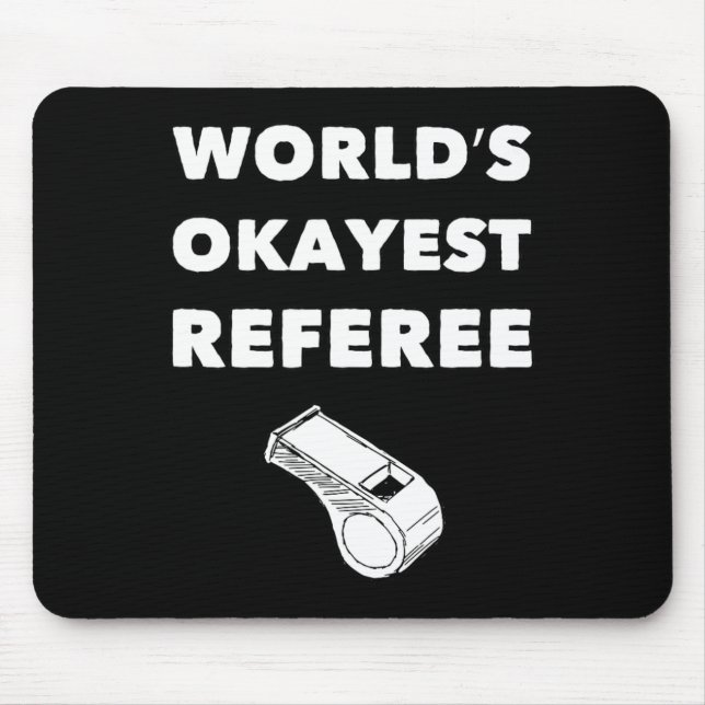 Funny Referee S - World's Okayest Referee - Black Musmatta (Framsidan)