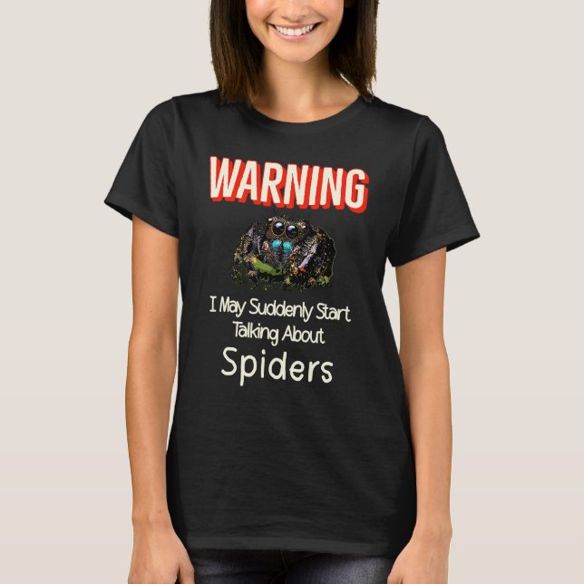 Funny Regal Jumping Spider Spooder mamma pappa Ara T Shirt (Framsida)