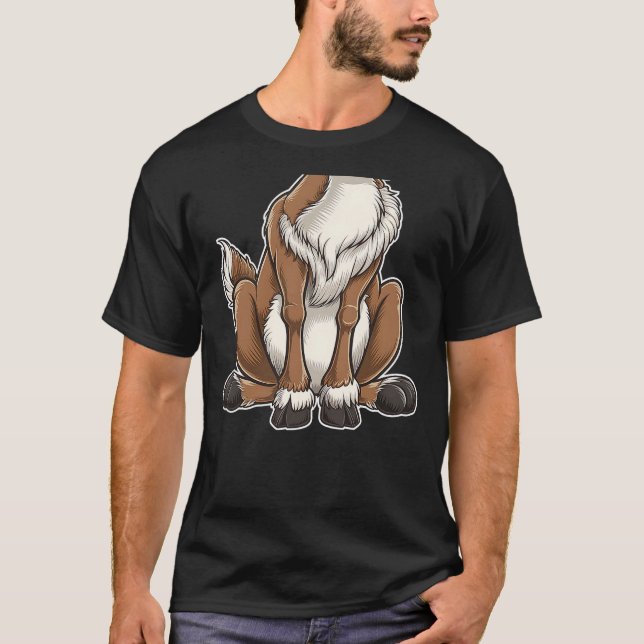 Funny Reindeer Adult Kids Men Women Brown Deer Cos T Shirt (Framsida)