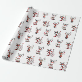 Funny Reindeer Christmas Wrapping Paper – Oh Deer! Presentpapper
