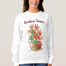 Funny Reindeer Games Christmas Hoodie T Shirt