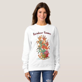 Funny Reindeer Games Christmas Hoodie T Shirt