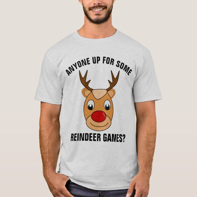 FUNNY REINDEER GAMES CHRISTMAS T-SHIRTS (Framsida)
