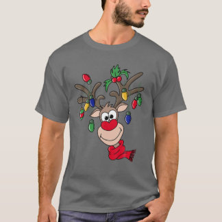 Funny Reindeer God jul T Shirt