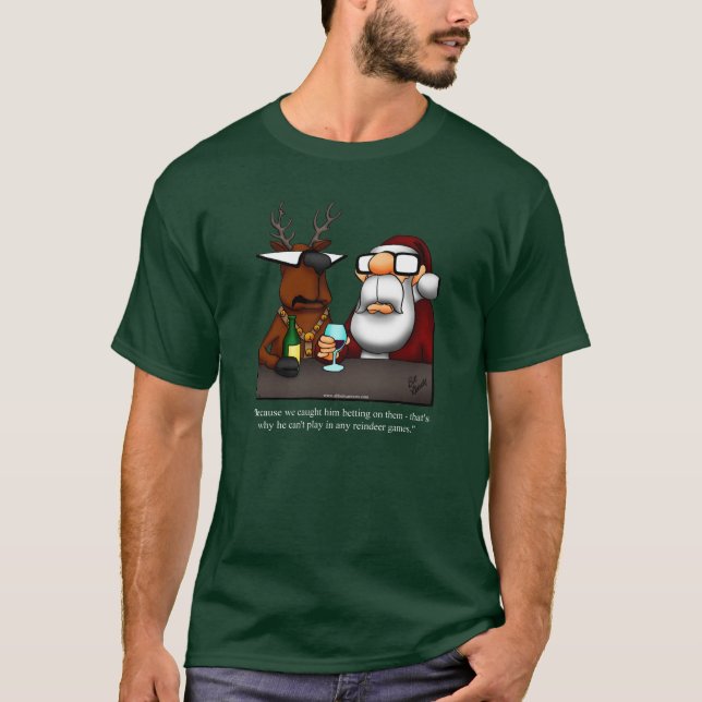 Funny Reindeer Humor jul T-Shirt (Framsida)