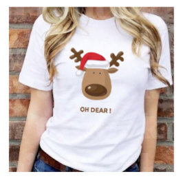 Funny Reindeer “Oh Dear!” for Friendsgiving gift T Shirt
