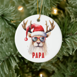 Funny Reindeer Pappa Personlig Ornament