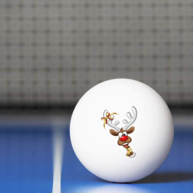 Funny Reindeer Peeking Christmas Meme  Pingisboll (Netto)