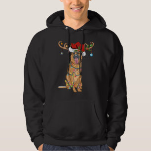 Funny Reindeer Santa Hat German Shepherd jul jul Hoodie