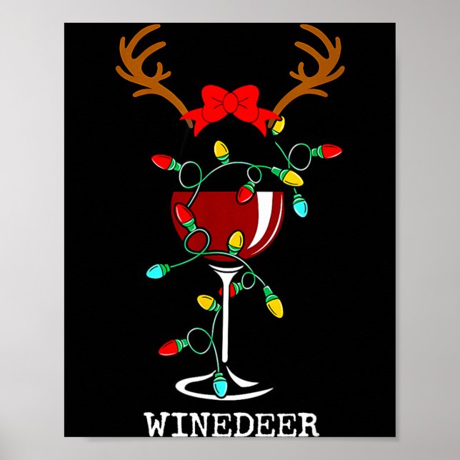 Funny Reindeer Winedeer Reinbeer Matching Couples  Poster (Framsidan)