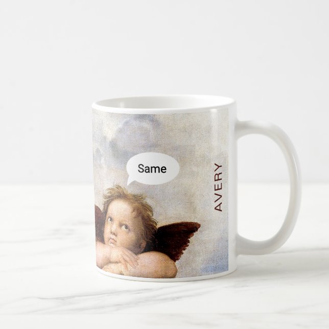 Funny Renaissance Angels Mug – Personalized  Kaffemugg (Höger)