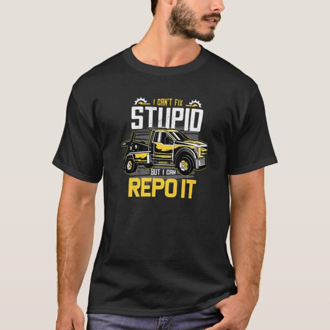 Funny Repo Repossession Recovery Agent Premium T Shirt (Framsida)