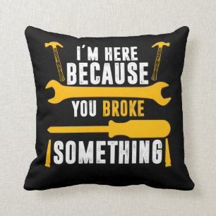 Funny Reppilot Humor Crateur Repair Kudde