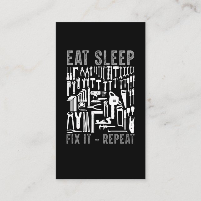 Funny Reppilot Pappa Crateur Make Mechanic Visitkort (Framsida)