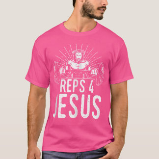 Funny Reps 4 Jesus Gym viktlyftande T Shirt