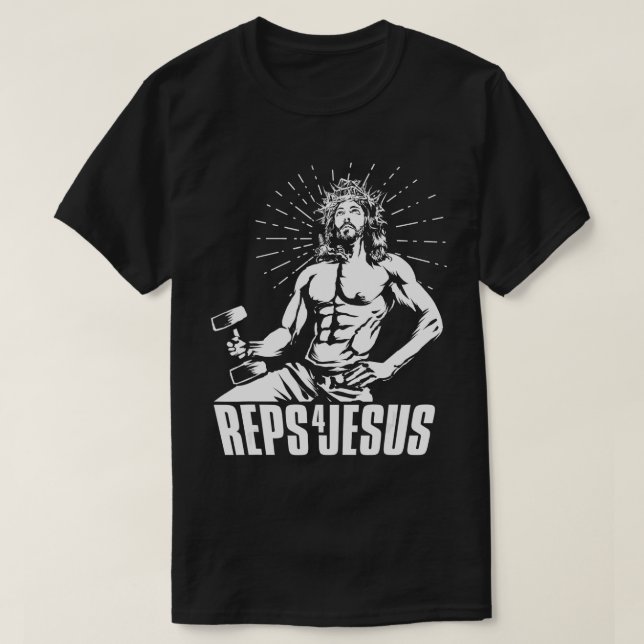 Funny Reps 4 Jesus Weightlift Gym Motivation Gi T Shirt (Design framsida)
