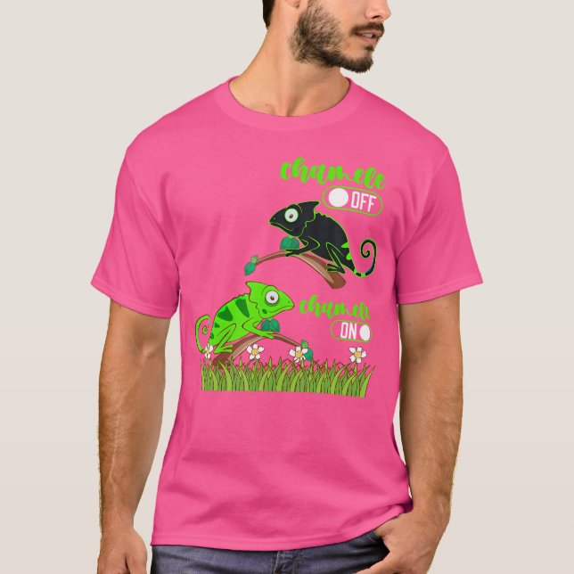 Funny Reptile Chameleon Chameleoff T Shirt (Framsida)
