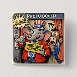Funny Republican Elephant Mid-Term Election Button Knapp