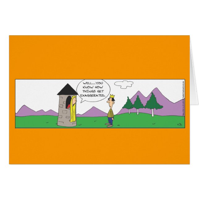 Funny Repunzel Kort Torn-kort (Framsidan Horizontal)