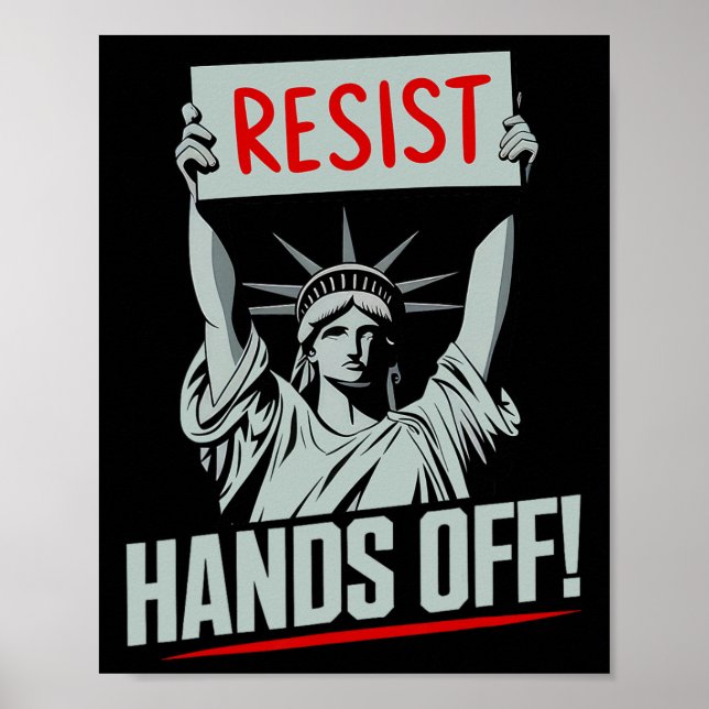 Funny Resist Handsoff Usa Poster (Framsidan)