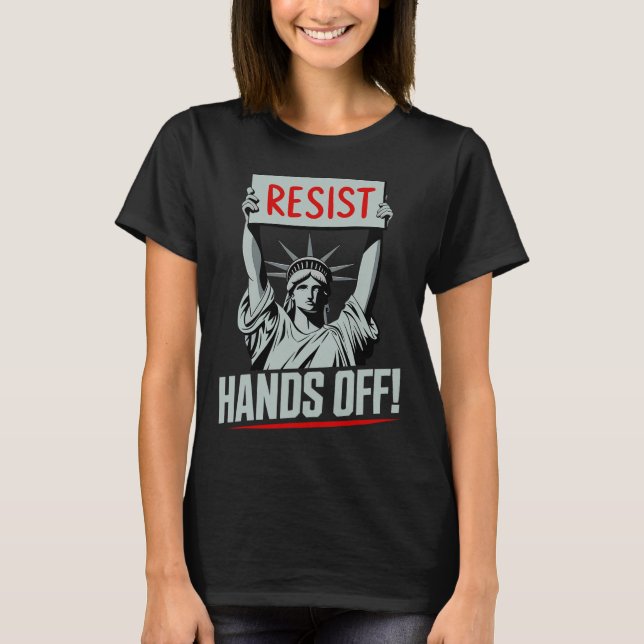 Funny Resist Handsoff Usa T Shirt (Framsida)