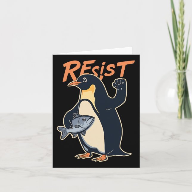 Funny Resistant Penguin Activism Protest against T Kort (Framsida)