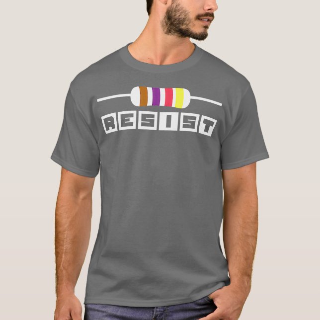 Funny Resistor Electrical Ingenjör T Shirt (Framsida)