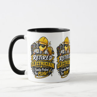 Funny Retired Electrician Mug Mugg